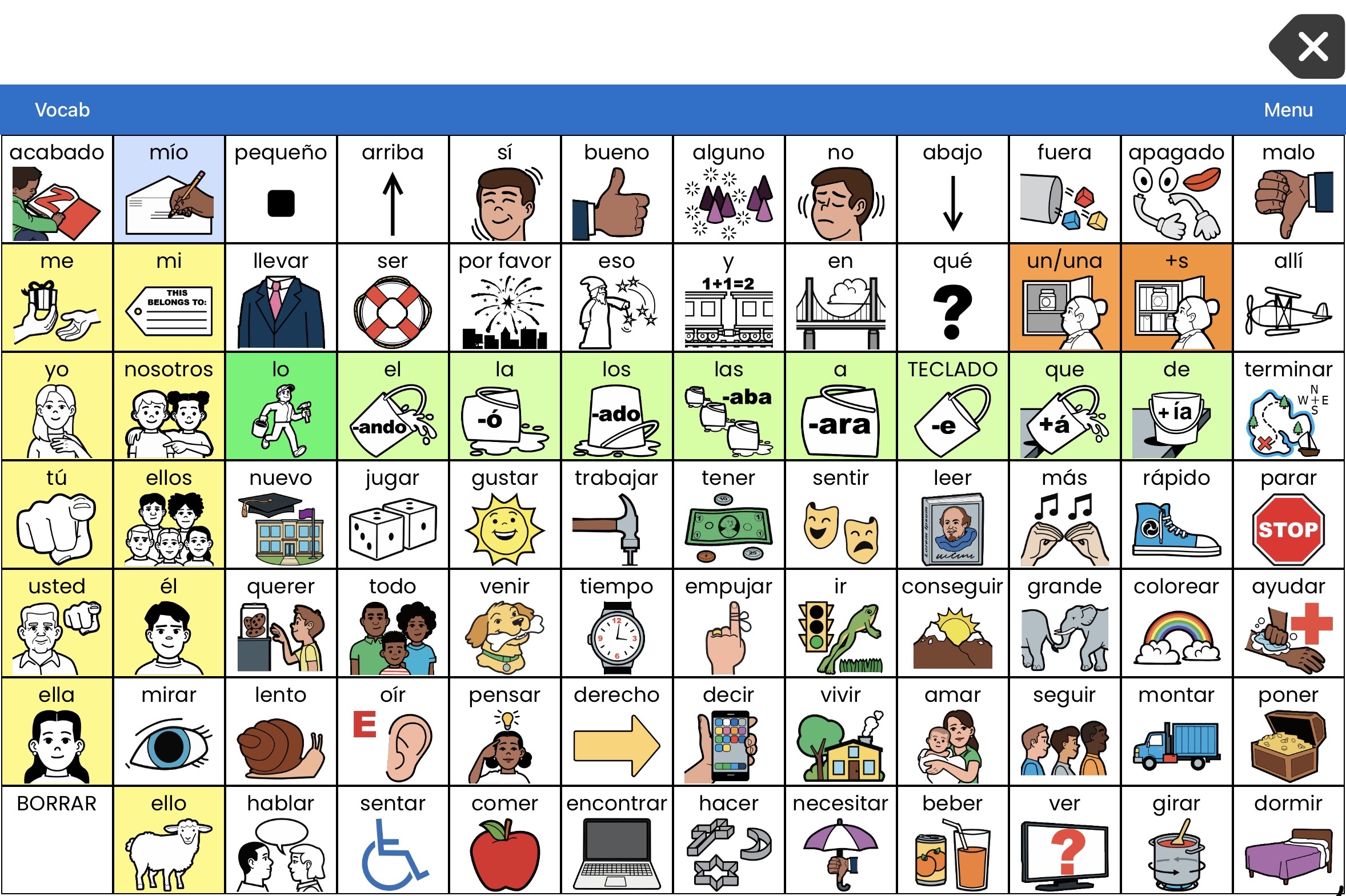 LAMP Words for Life Spanish Screenshot