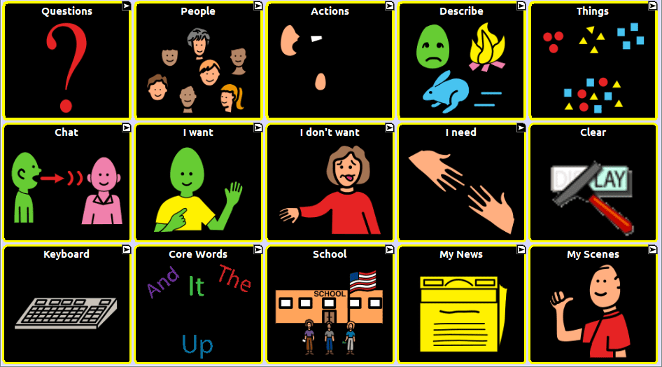 MultiChat 15 Student PCS High Contrast Screenshot